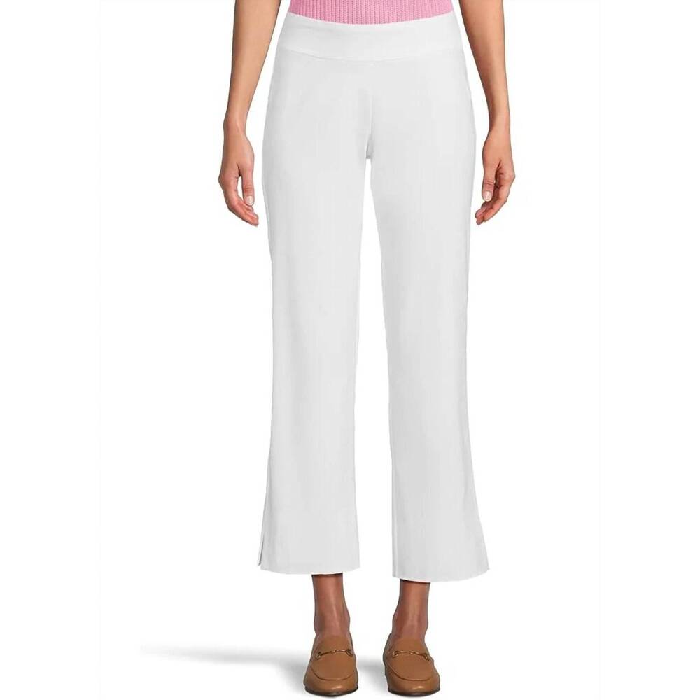NEW KRAZY LARRY pull-on wide ankle pant in white
